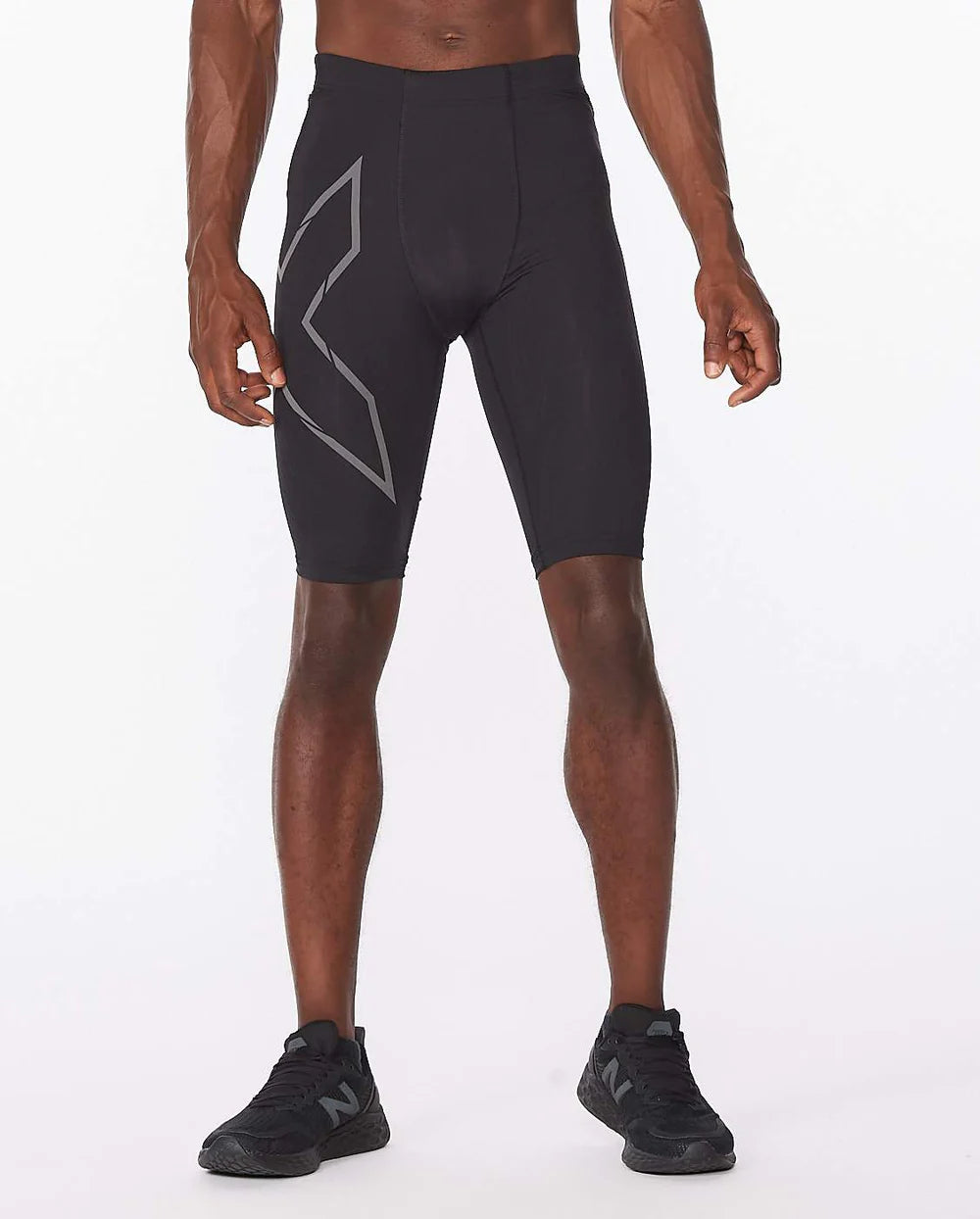 2XU Men's Light Speed Compression Shorts - Black/Black Reflective