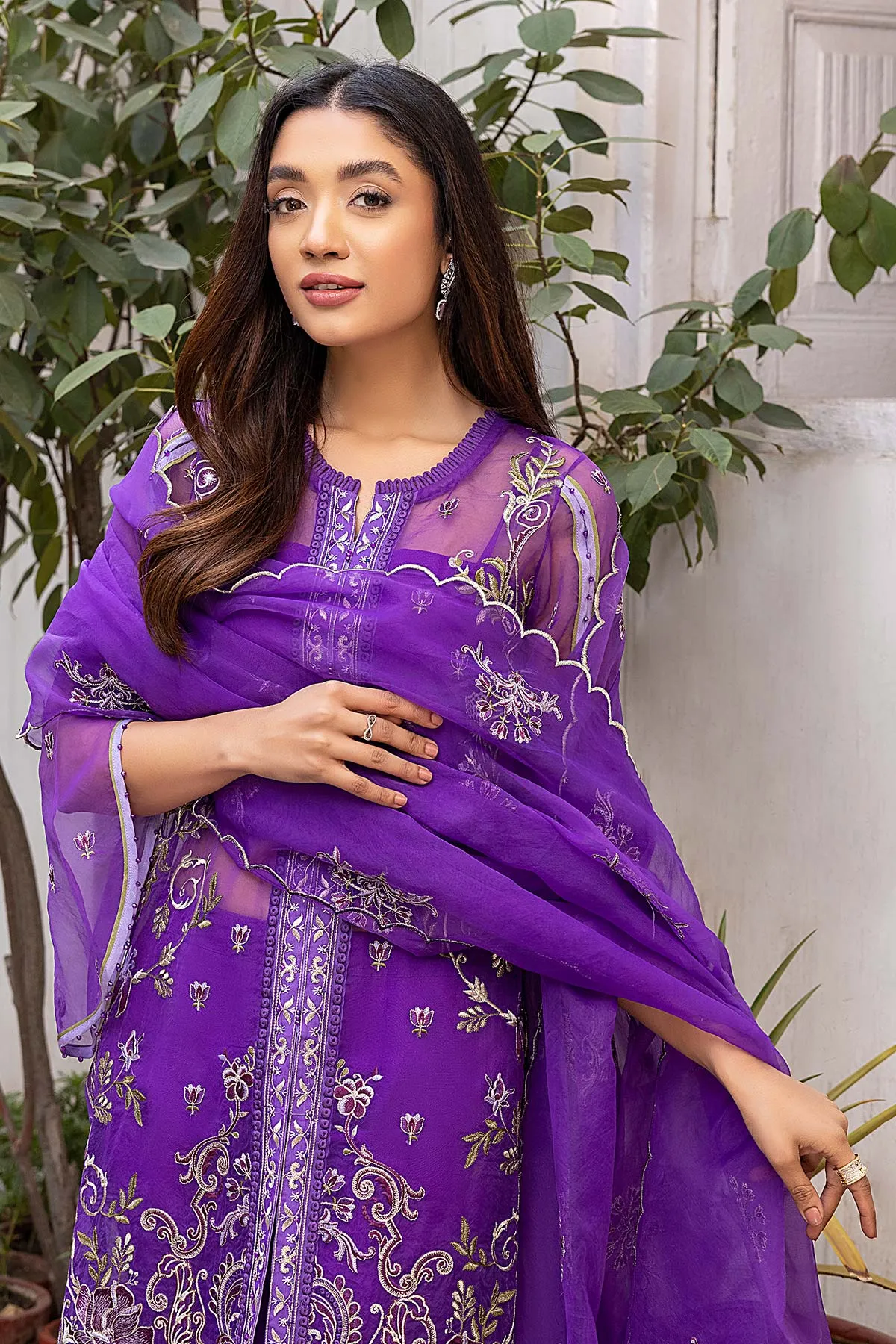 3 Pc Unstitched Embroidered Chiffon CHM-06