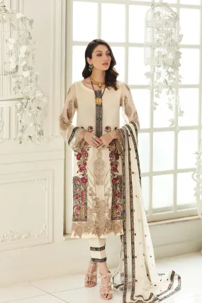 3 Pc Unstitched Embroidered Chiffon CHM21-32