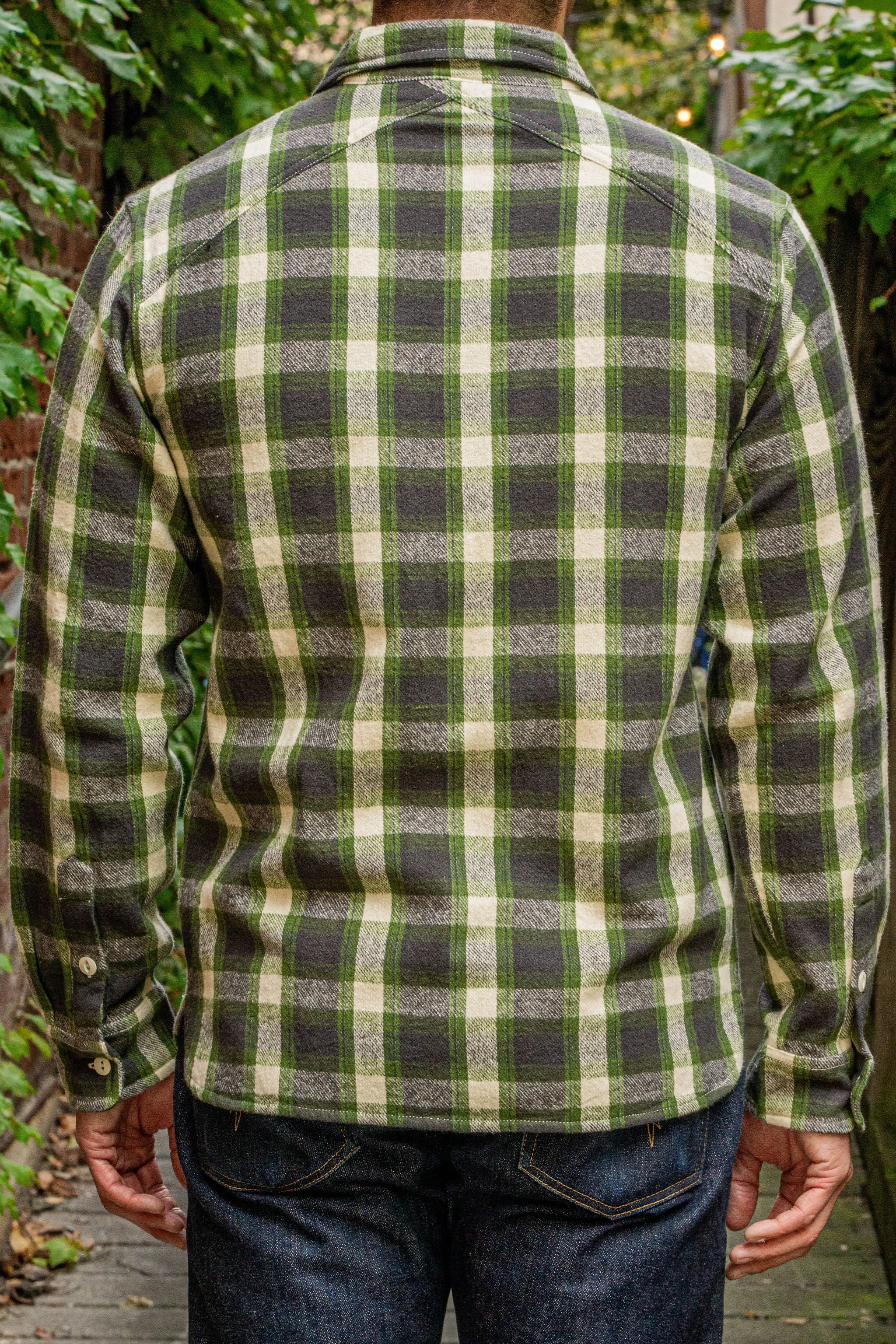 3sixteen Crosscut Flannel - Emerald Shaggy Check