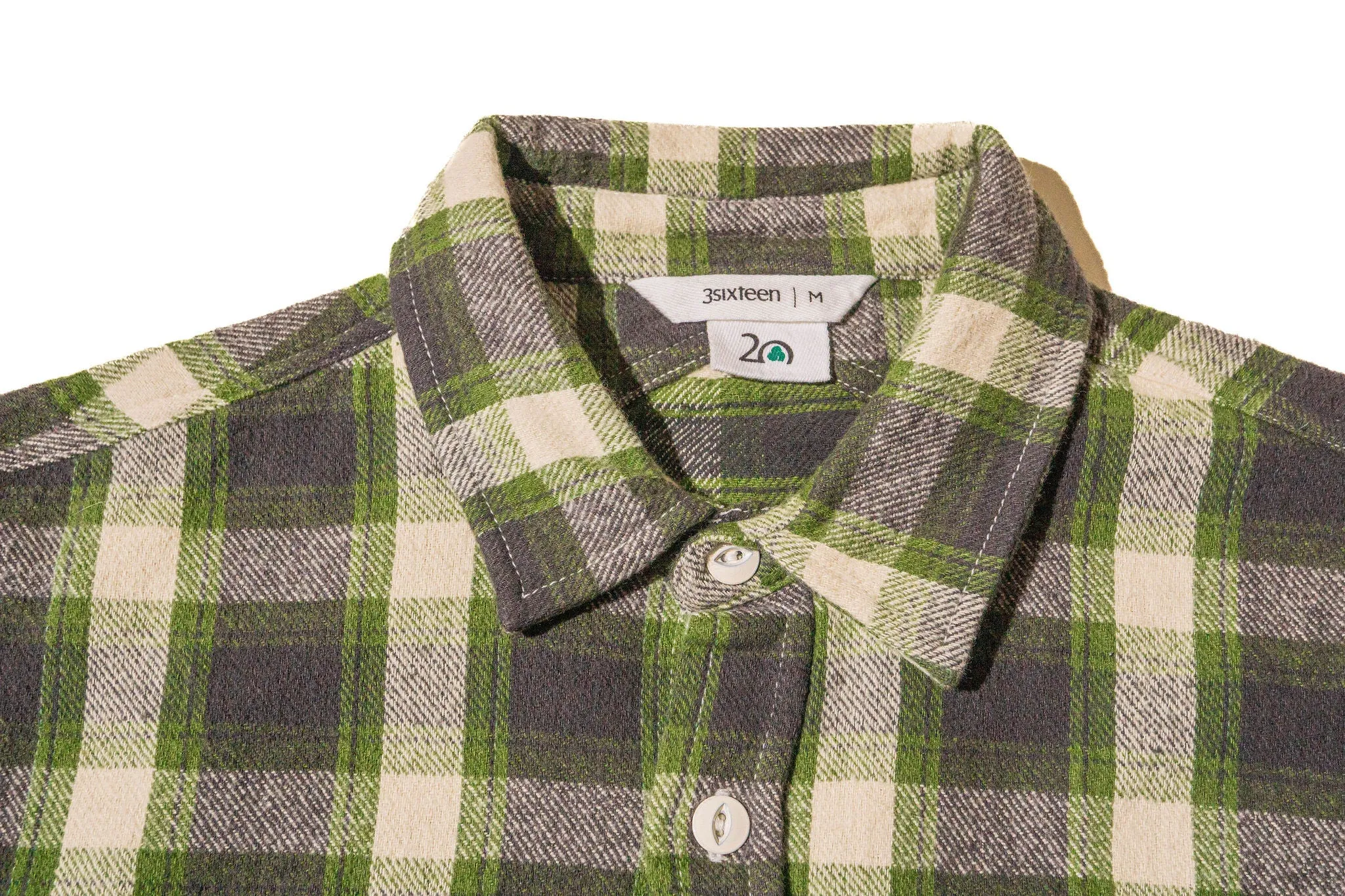 3sixteen Crosscut Flannel - Emerald Shaggy Check