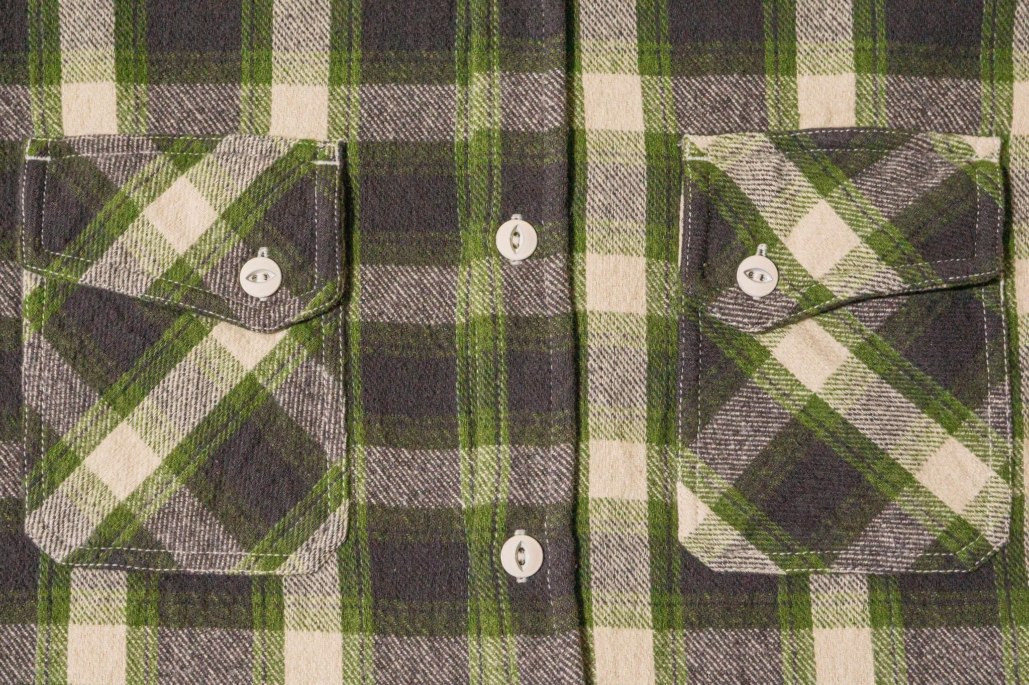 3sixteen Crosscut Flannel - Emerald Shaggy Check