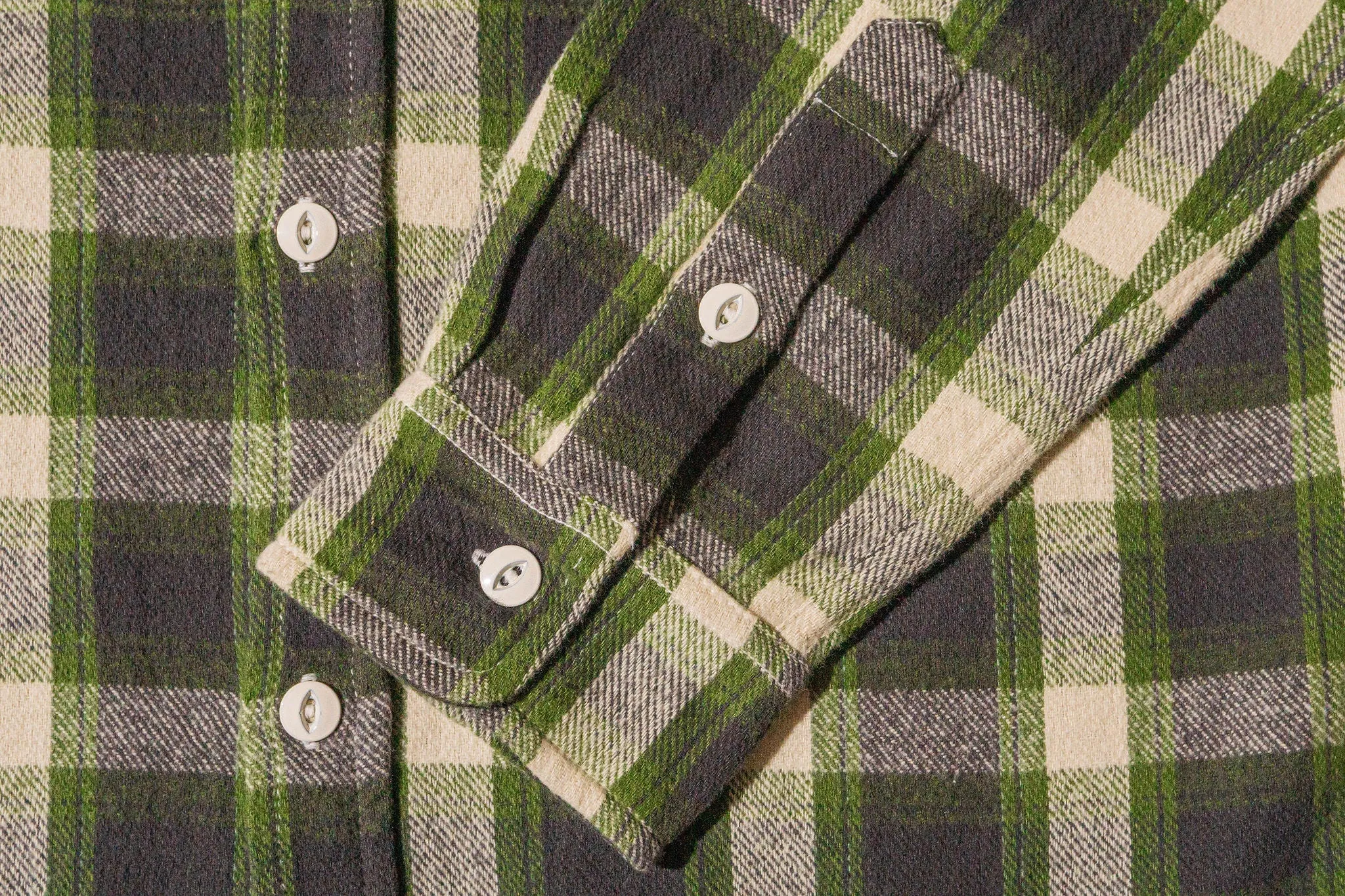 3sixteen Crosscut Flannel - Emerald Shaggy Check