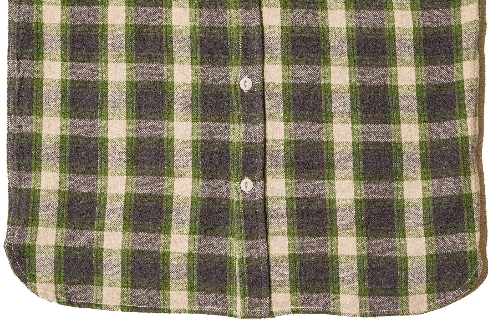 3sixteen Crosscut Flannel - Emerald Shaggy Check