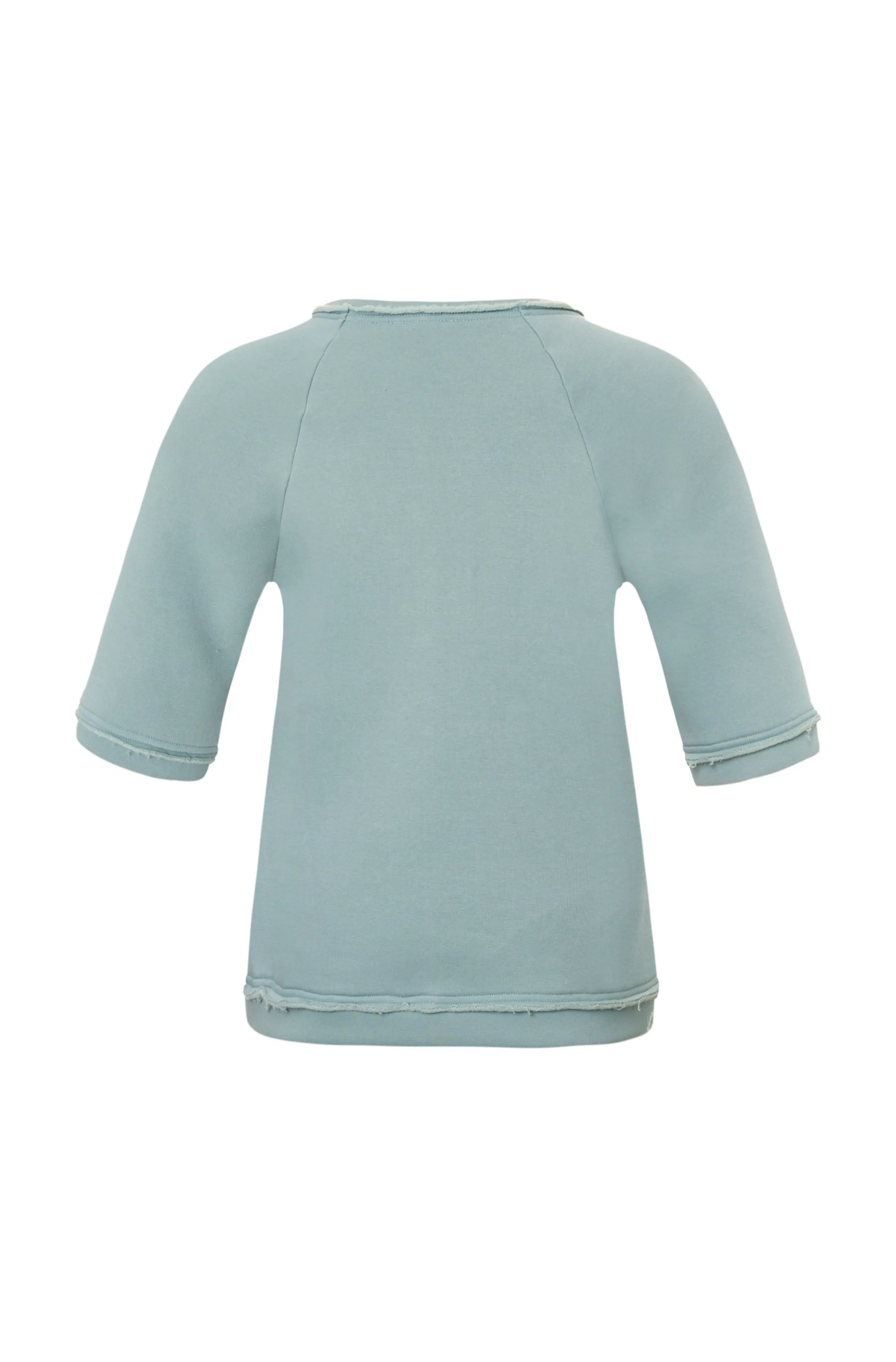 Aakasha  |Crew Neck Plain Cotton Short Sleeves Handmade Icy Color