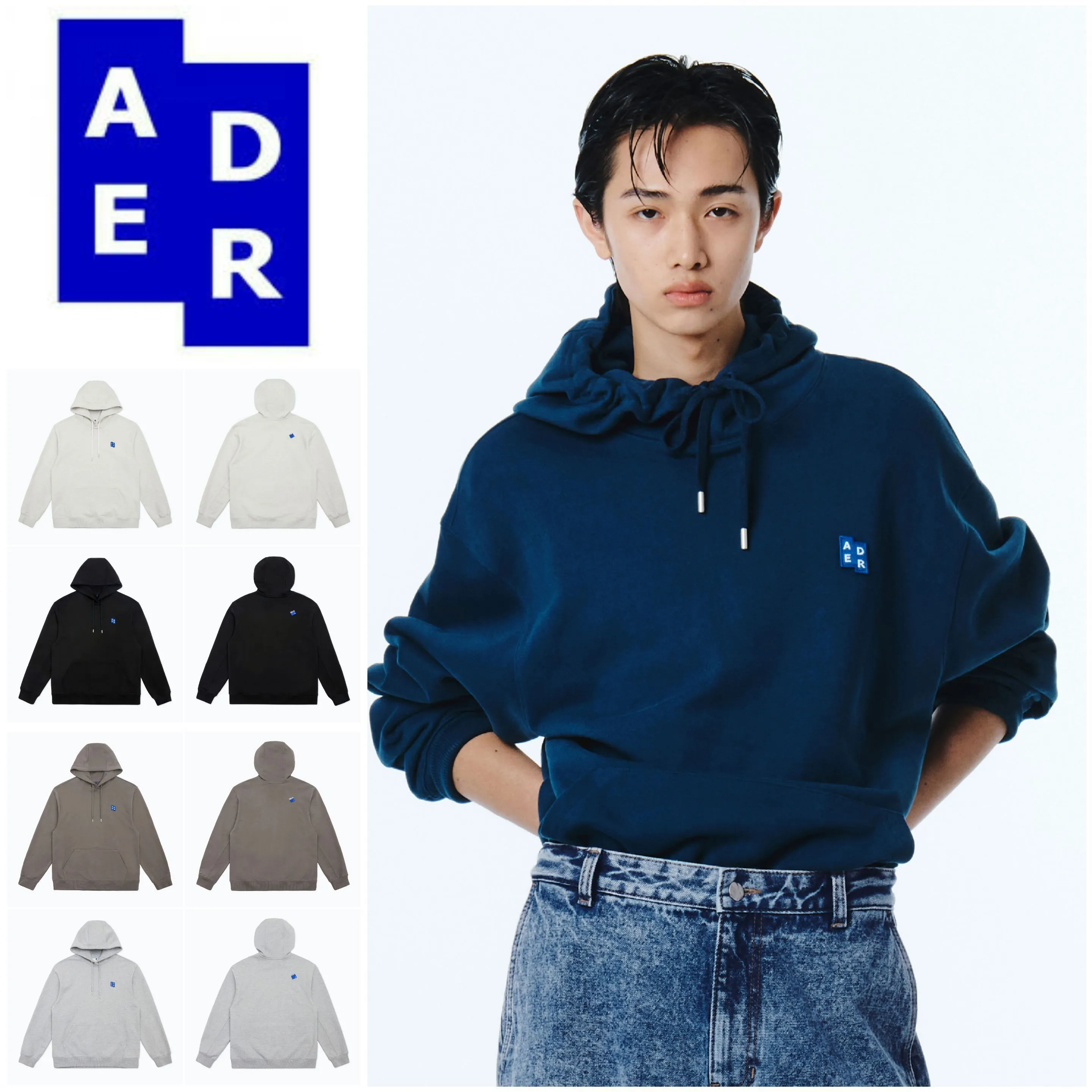 ADERERROR  |Unisex Street Style Long Sleeves Logo Hoodies