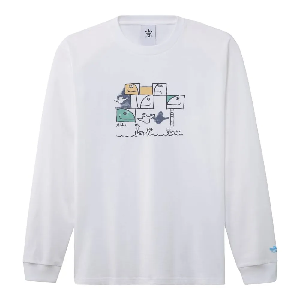 Adidas G Shmoo L/S T-Shirt White