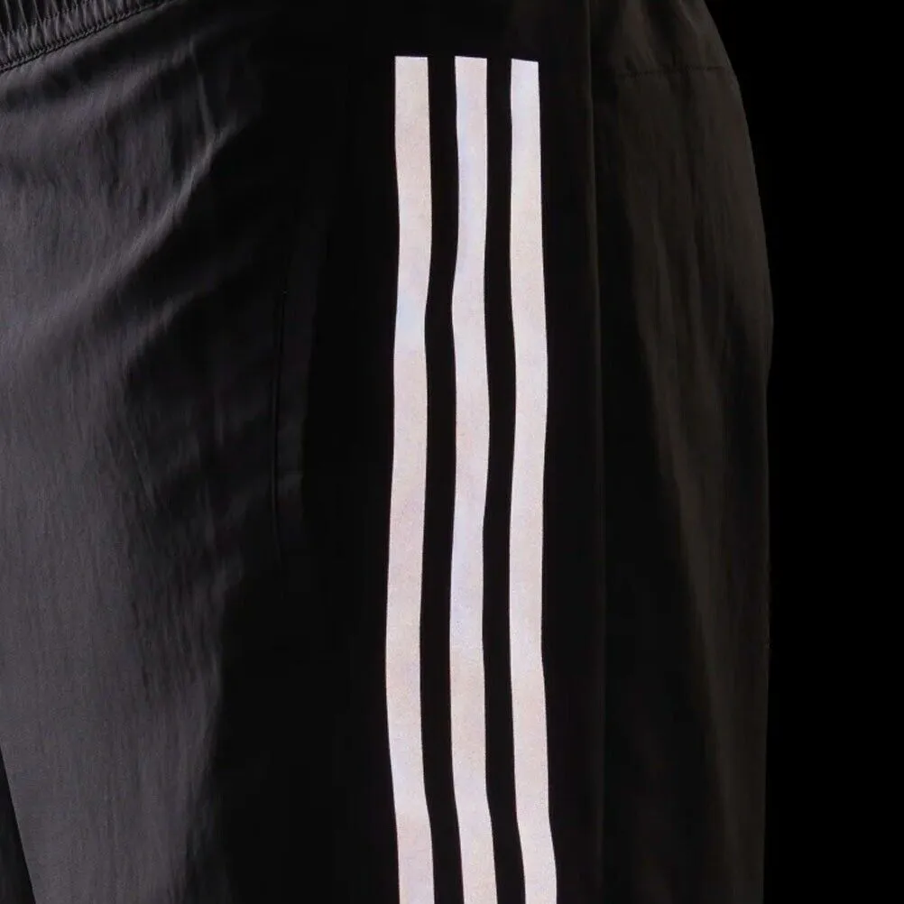 adidas Run Icons 3-Stripes Mens Running Shorts HEAT.RDY Black Reflective Pockets