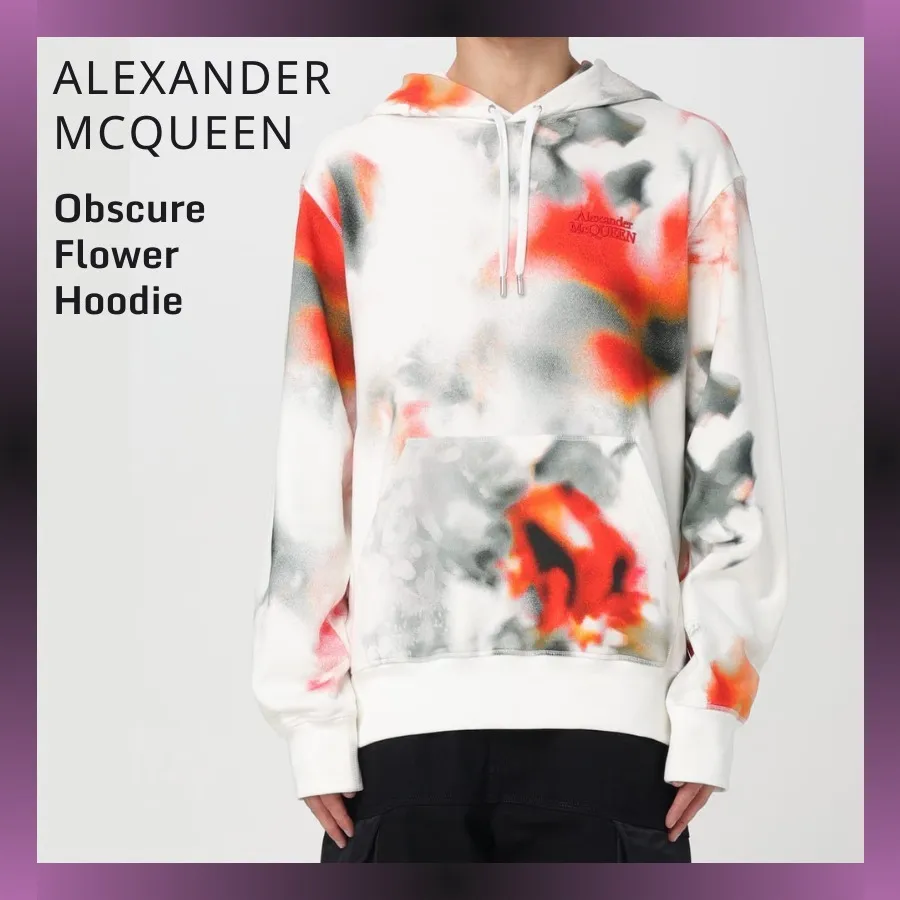 alexander mcqueen  |Flower Patterns Street Style Long Sleeves Cotton Logo