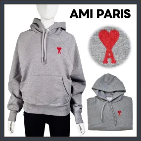 AMI PARIS  |Heart Unisex Street Style Logo Designers Hoodies