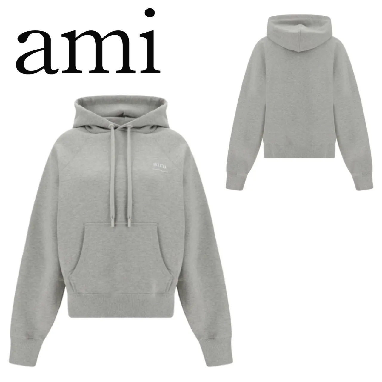 AMI PARIS  |Unisex Street Style Long Sleeves Plain Cotton Logo