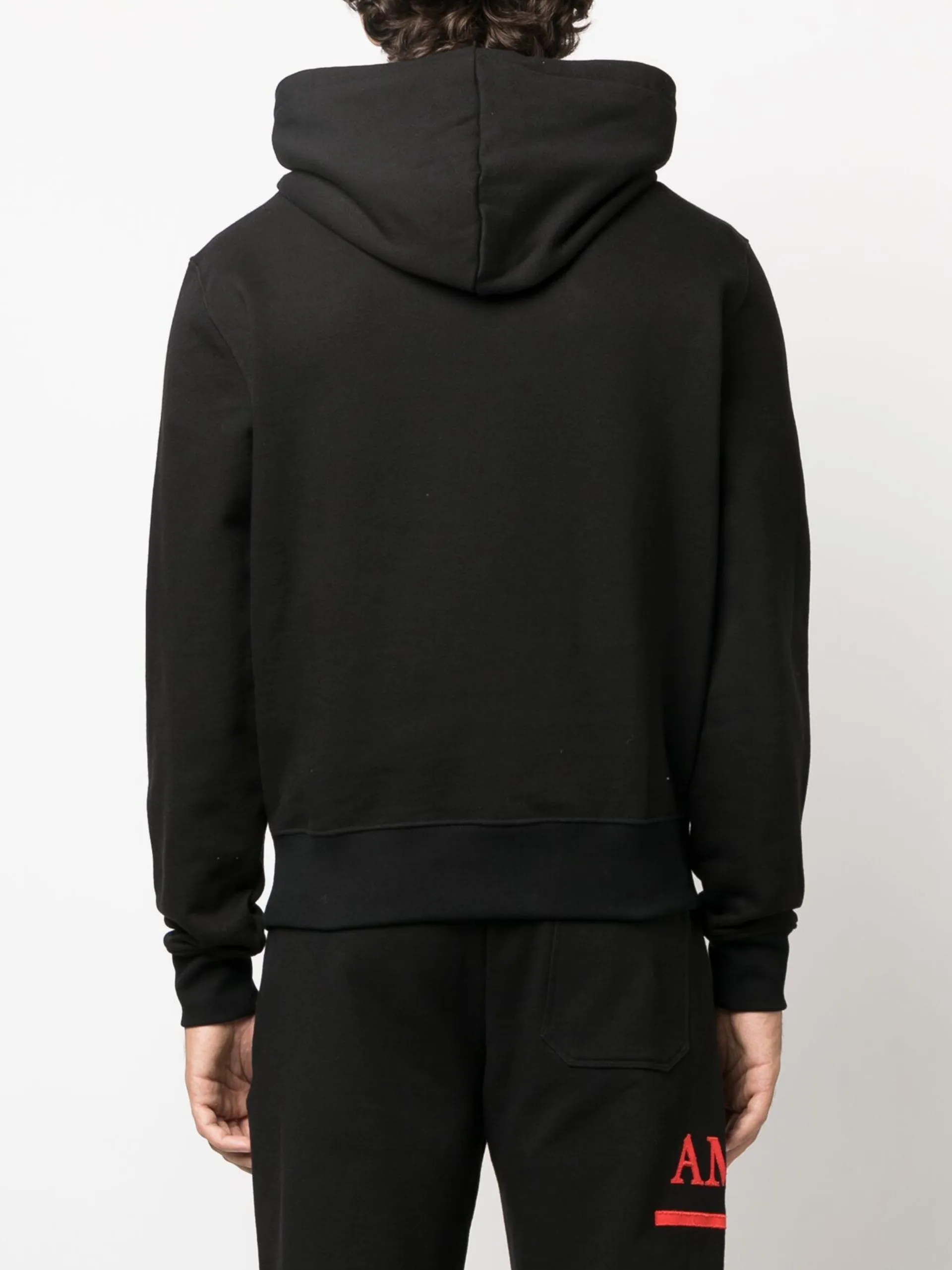 AMIRI  |Street Style Bi-color Long Sleeves Plain Cotton Logo Hoodies