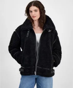 And Now This Women's Sherpa Fleece Zip-Front Jacket