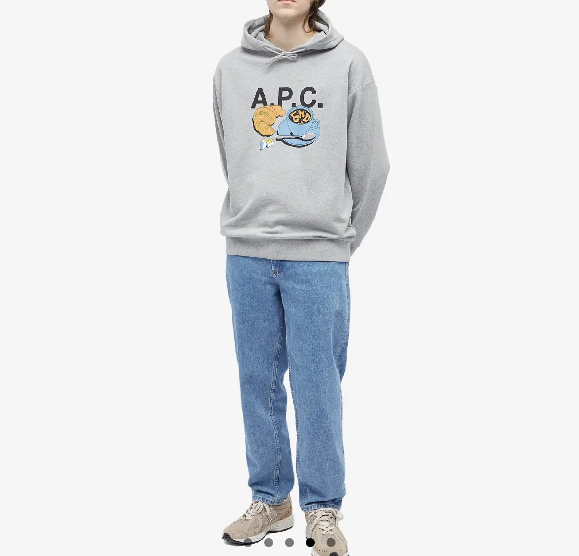 A.P.C.  |Unisex Sweat Street Style Collaboration Long Sleeves Cotton