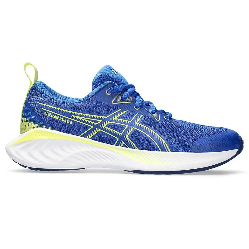 ASICS Gel Cumulus 25 Youth Running Shoes Illusion Blue / Glow Yellow - AW23