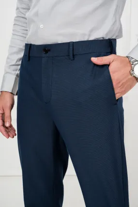 Astro Navy Micro Checks Stretch Pants