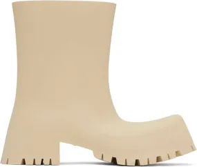 Balenciaga Beige Trooper Ankle Boots