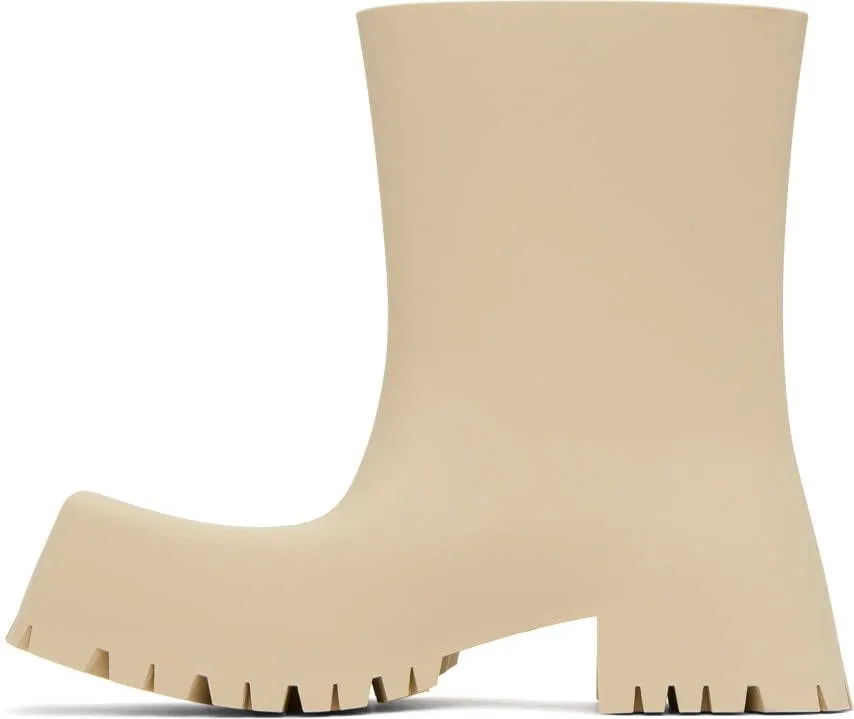 Balenciaga Beige Trooper Ankle Boots