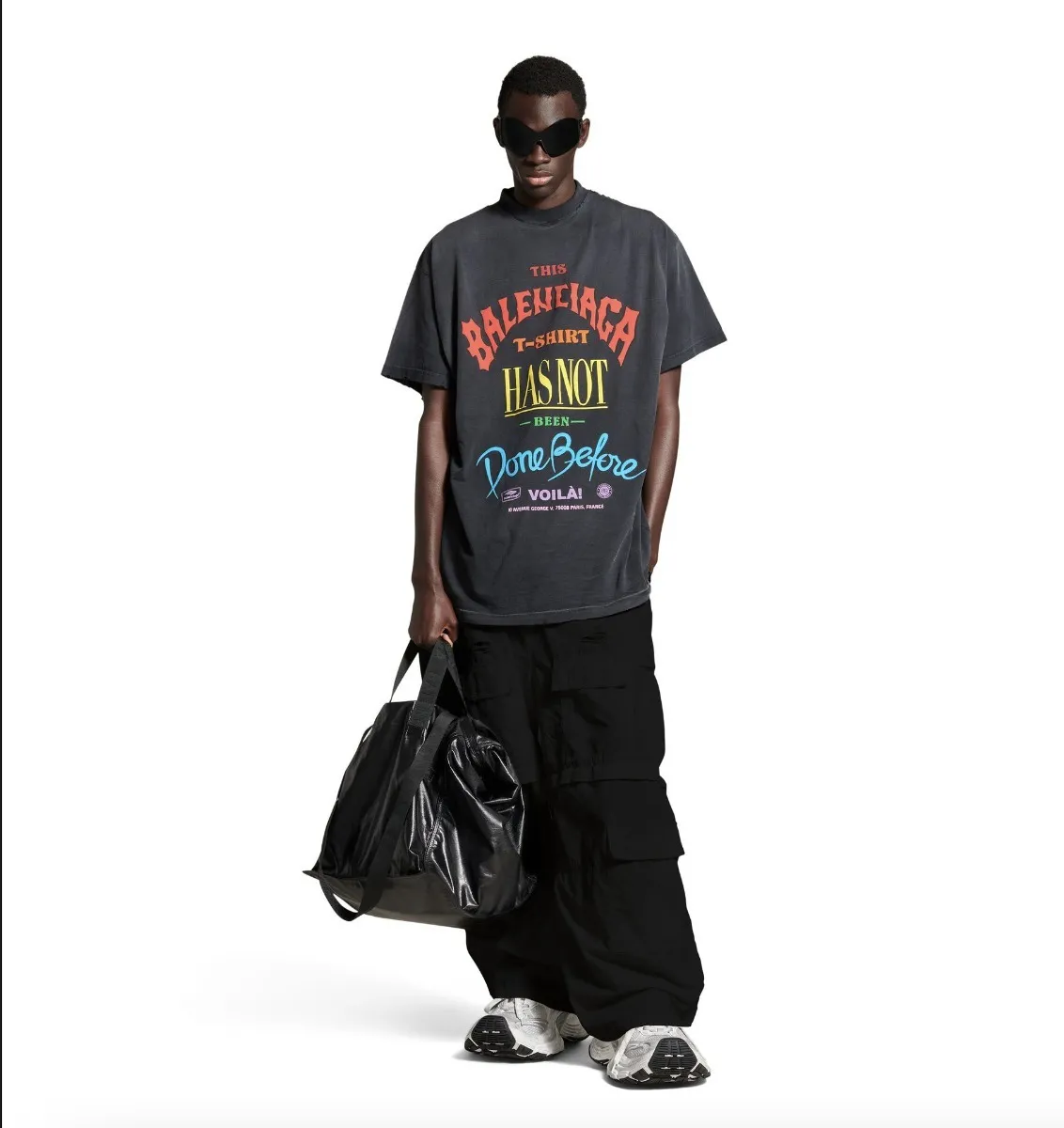 BALENCIAGA  |Men's Not Been Done T-shirt Oversized in Black