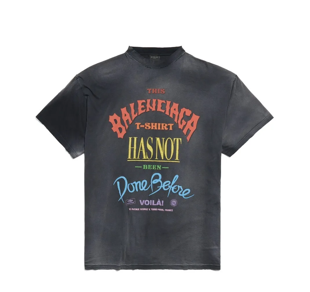 BALENCIAGA  |Men's Not Been Done T-shirt Oversized in Black