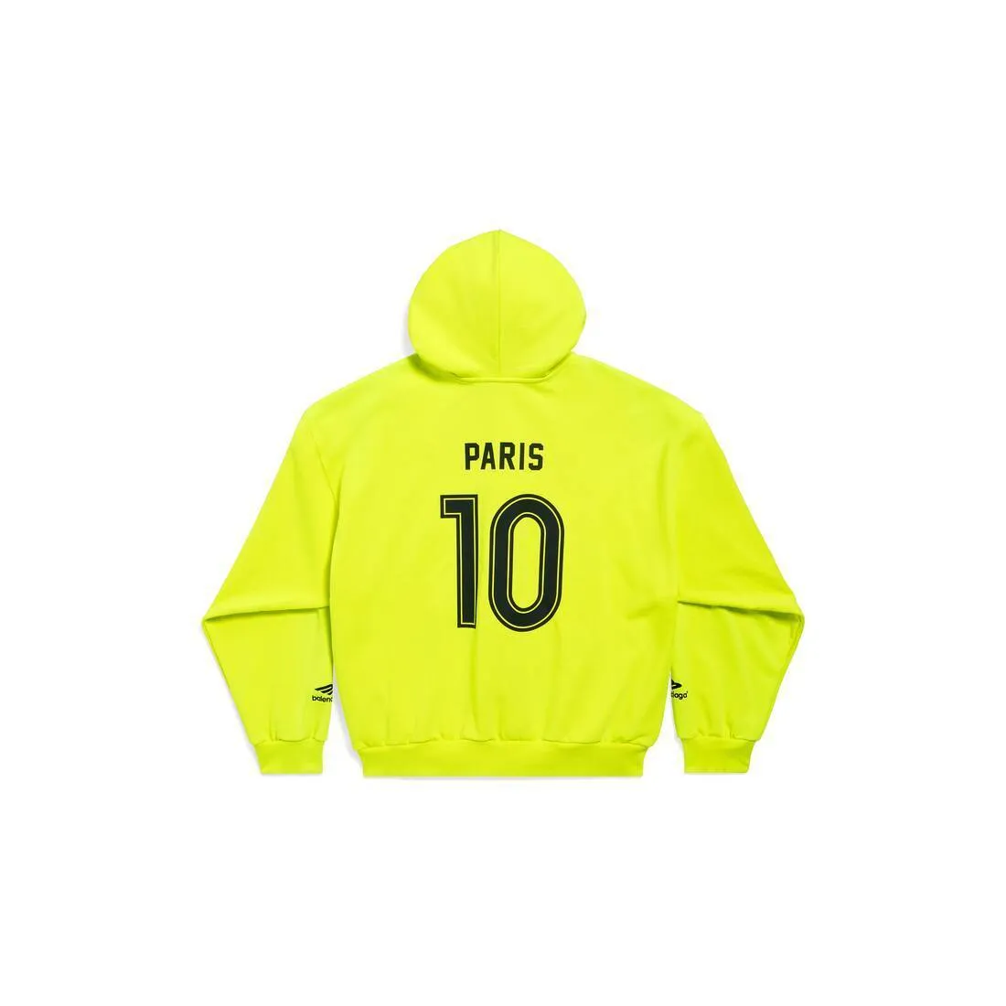 BALENCIAGA  |Men's Paris Soccer Zip-up Hoodie Medium Fit in Neon Yellow