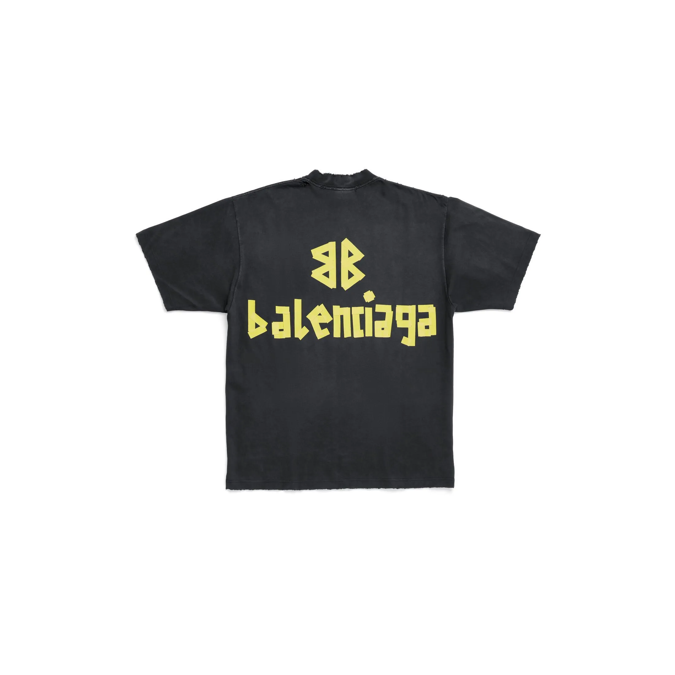 BALENCIAGA  |Tape Type T-shirt Medium Fit in Black Faded