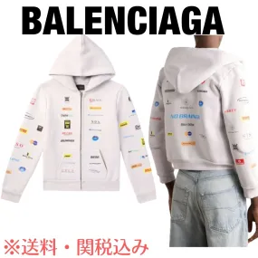 BALENCIAGA  |Unisex Street Style Long Sleeves Cotton Logo Skater Style