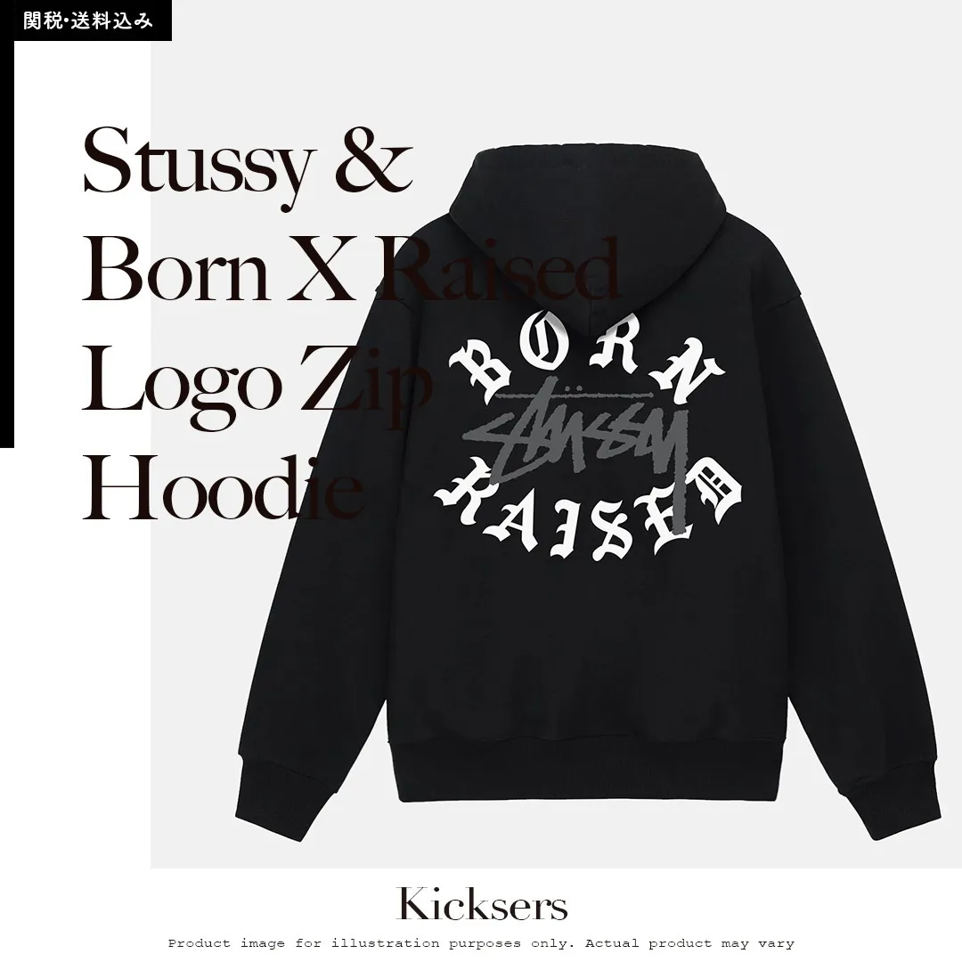 Born X Raised  |Unisex Street Style Collaboration Logo Hoodies