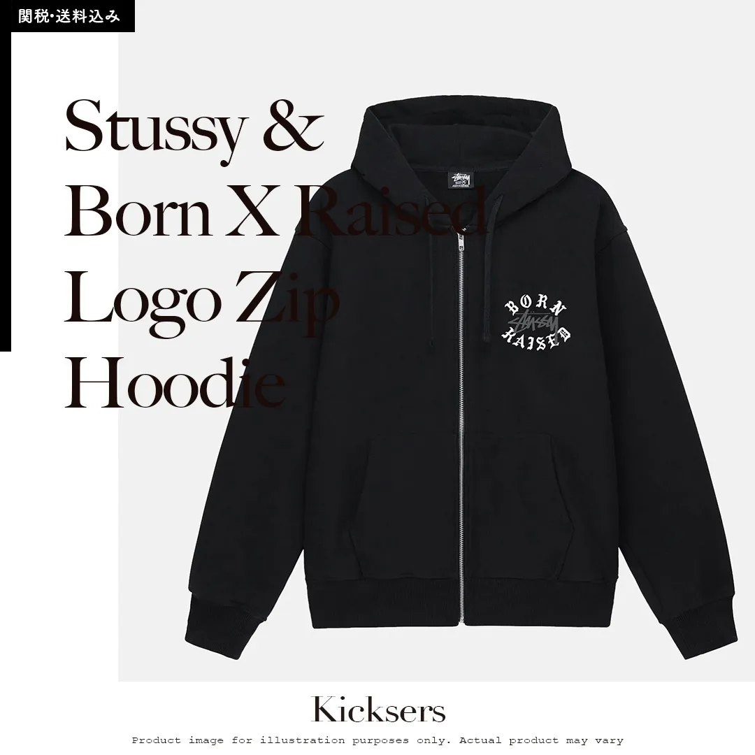 Born X Raised  |Unisex Street Style Collaboration Logo Hoodies