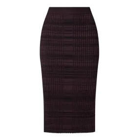 BOSS Farmina Rib-Knit Striped Skirt - Purple