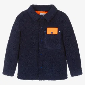 Boys Blue Sherpa Fleece Jacket