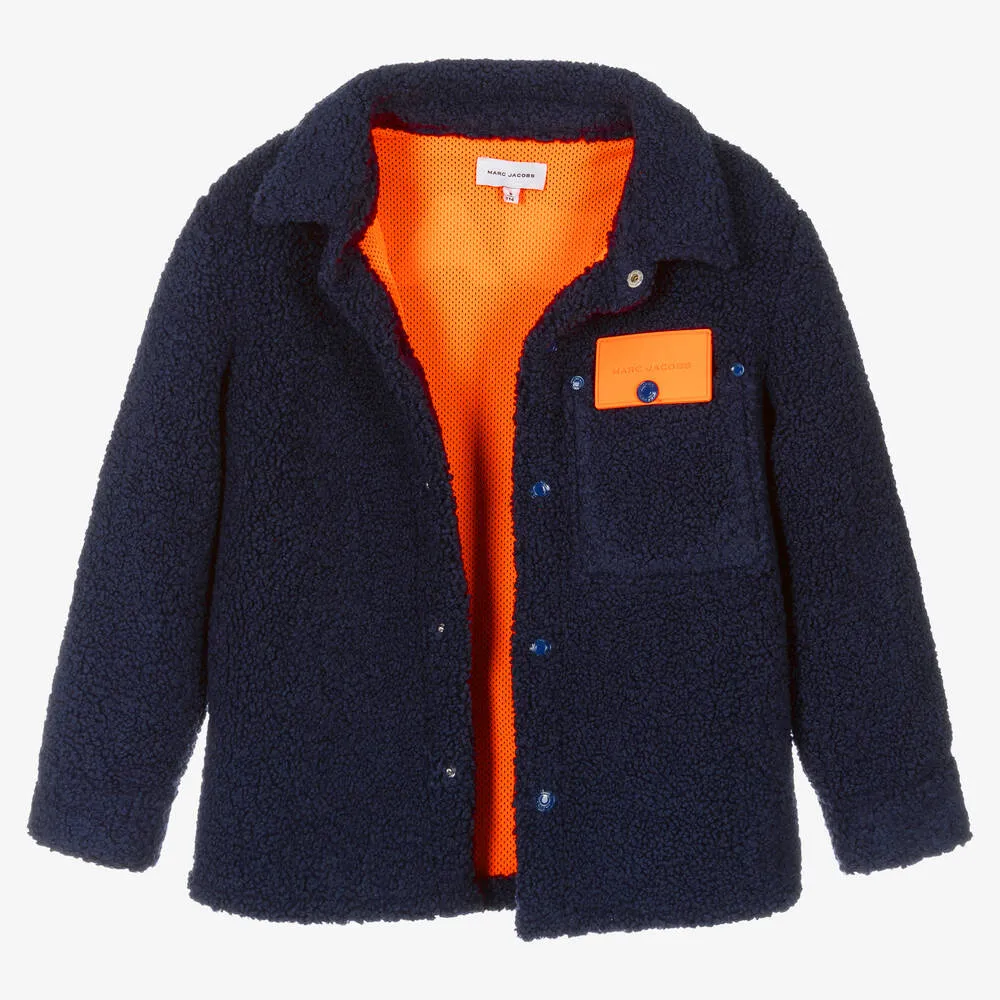 Boys Blue Sherpa Fleece Jacket