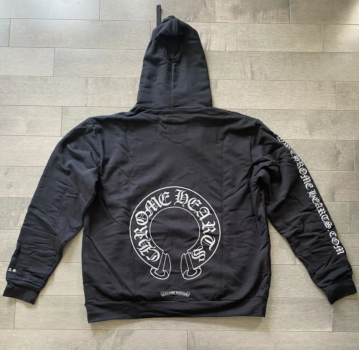 CHROME HEARTS  |Unisex Street Style Plain Logo Skater Style Hoodies