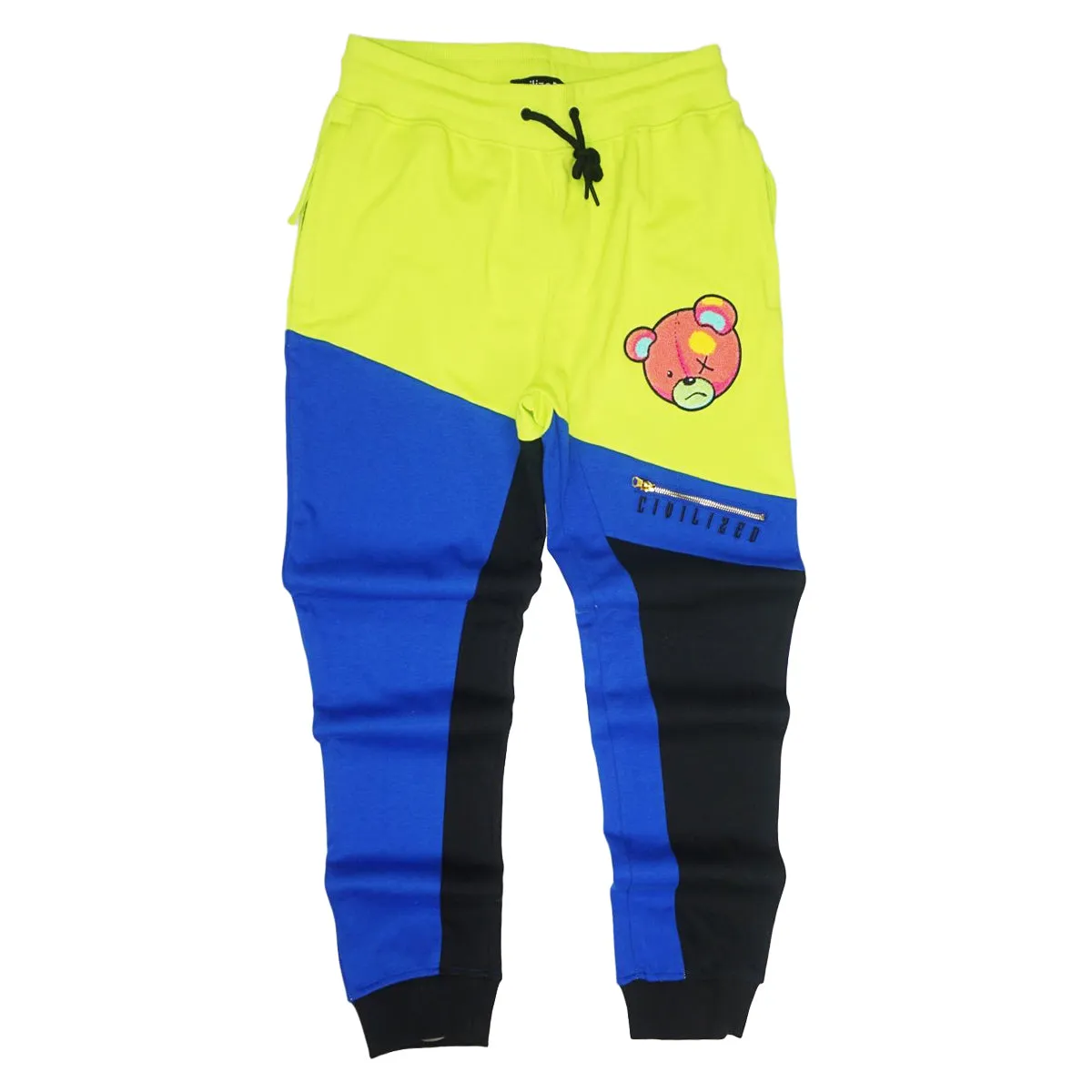 Civilized Bear Color Block PANTS (Blue)/ MD1