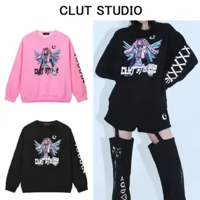 CLUT STUDIO  |Street Style Long Sleeves Logo Hoodies & Sweatshirts