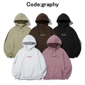 Code graphy  |Unisex Street Style Long Sleeves Logo Hoodies