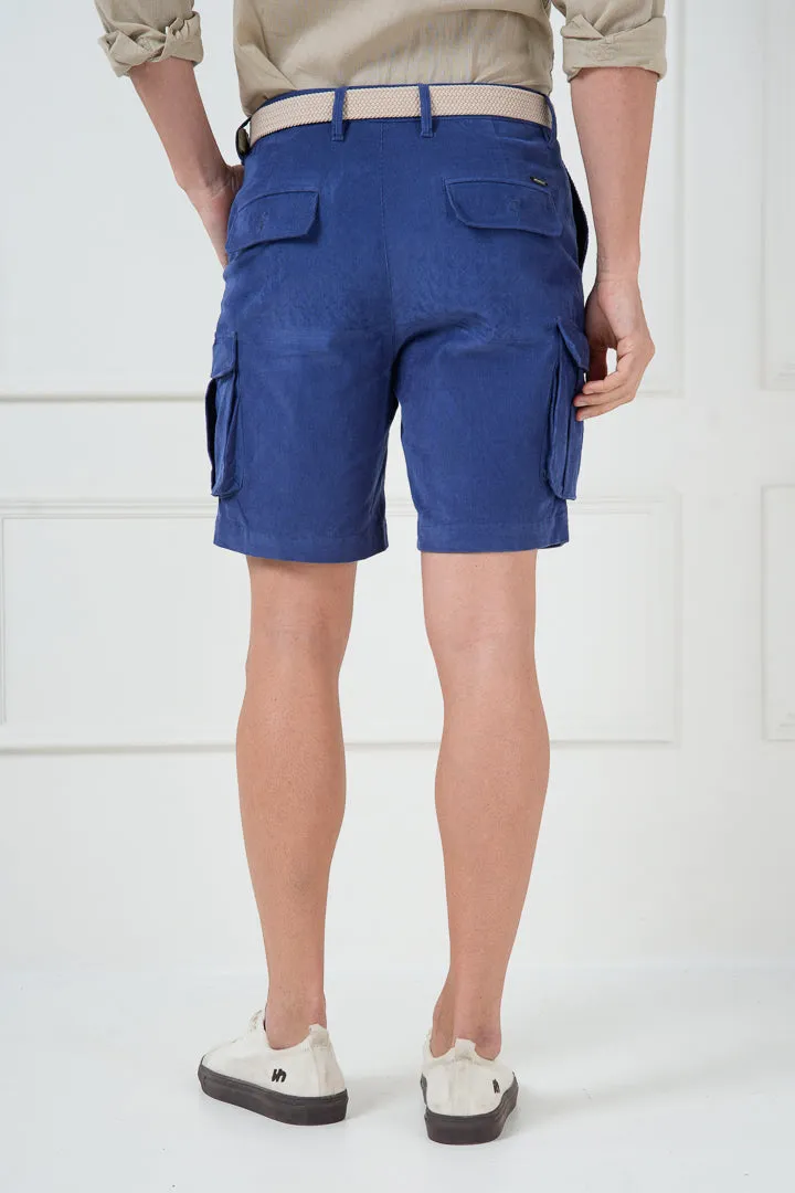 Columbia Blue Corduroy Stretch Cargo Shorts