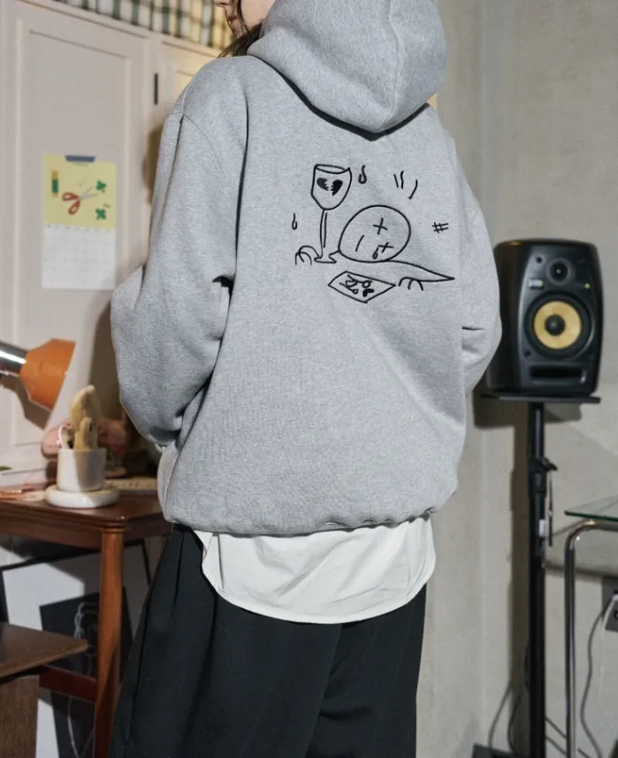 COMPAGNO  |[COMPAGNO]★I am NOT EMBROIDERED HOODIE