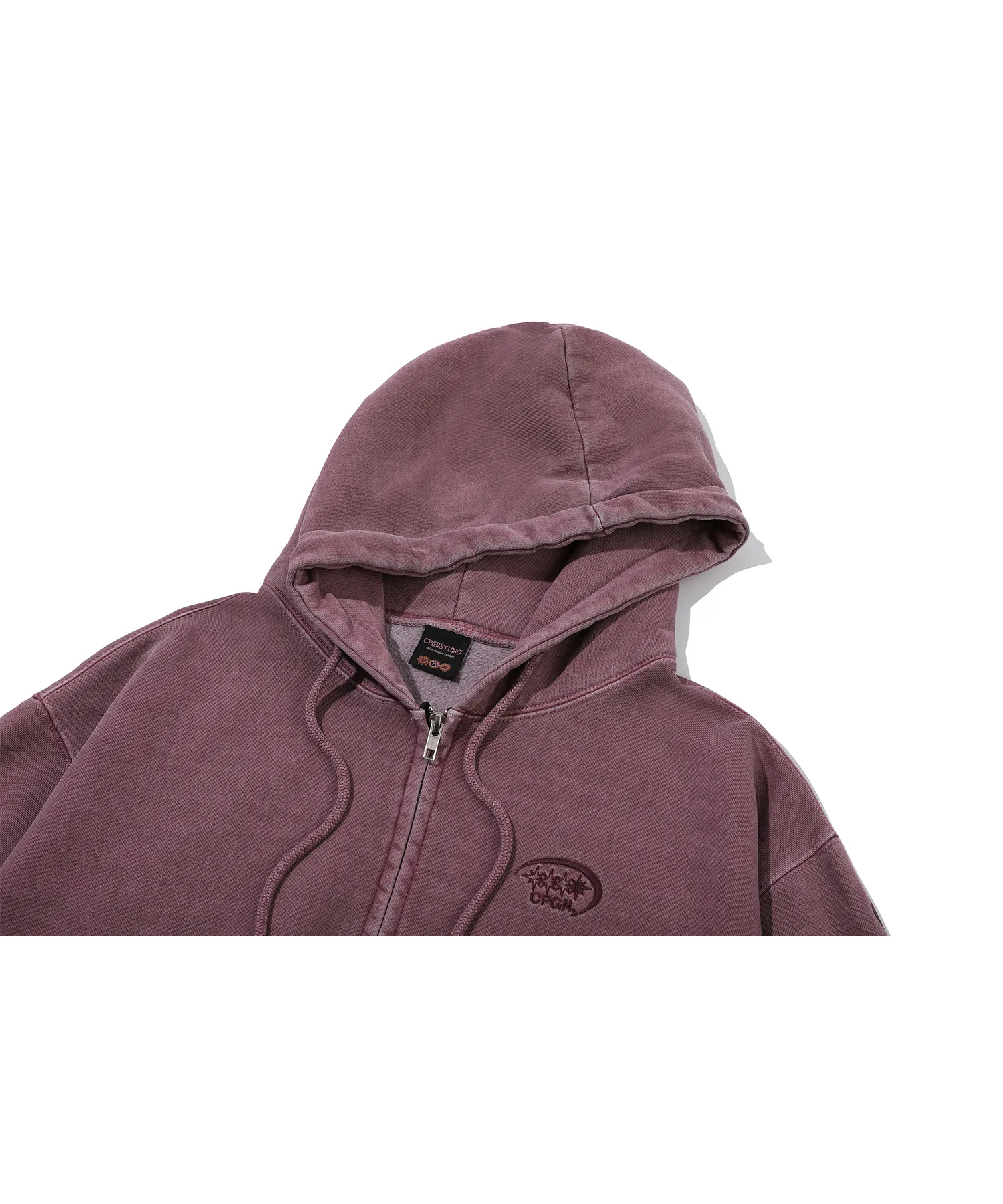 COMPAGNO  |[CPGN STUDIO ]★[2-WAY] Sleeve Star Pigment Hood Zip-Up