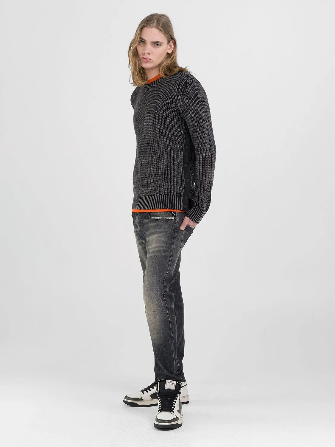 COTTON CREW-NECK SWEATER