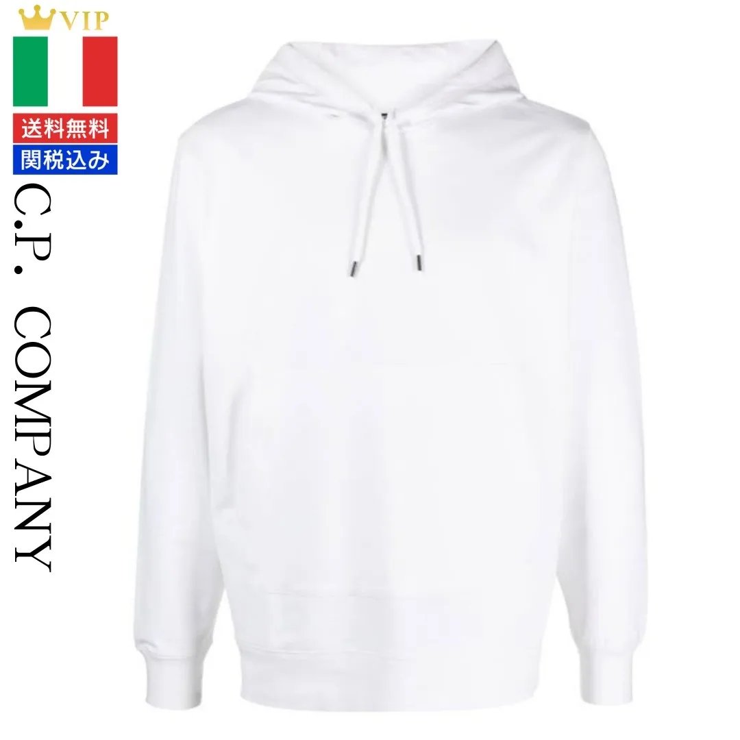 C.P. Company  |Street Style Long Sleeves Plain Cotton Logo Hoodies