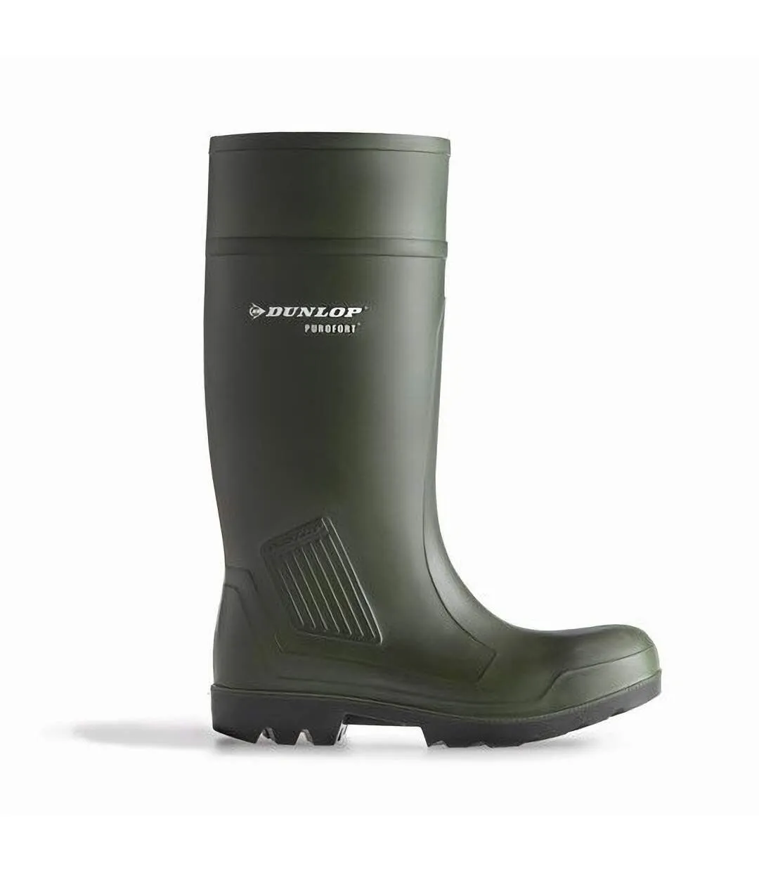 D460933 purofort pro non-safety / mens boots / plain rubber wellingtons green Dunlop