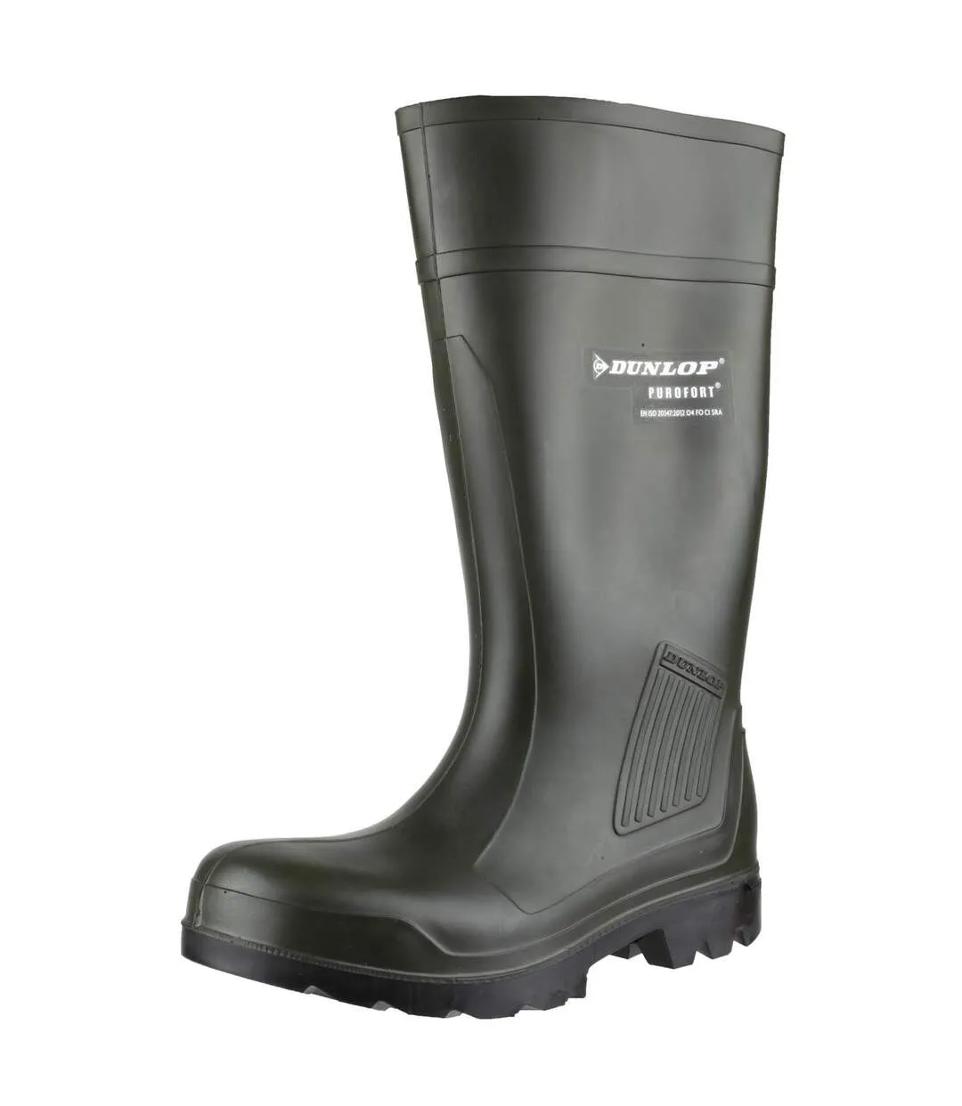 D460933 purofort pro non-safety / mens boots / plain rubber wellingtons green Dunlop