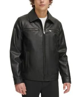 Dockers Men's Classic Faux-Leather Jacket