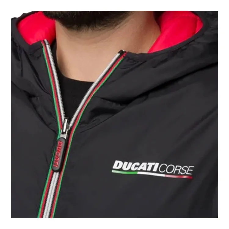 Ducati MEN'S JACKET DC32MH02 Giacca Uomo Reverse con Cappuccio Nero