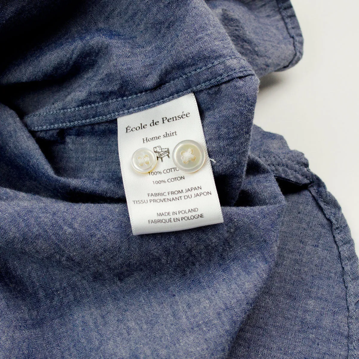 Ecole de Pensée - Home Shirt - Blue Chambray