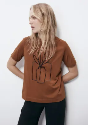 Embroidered silhouette T-shirt