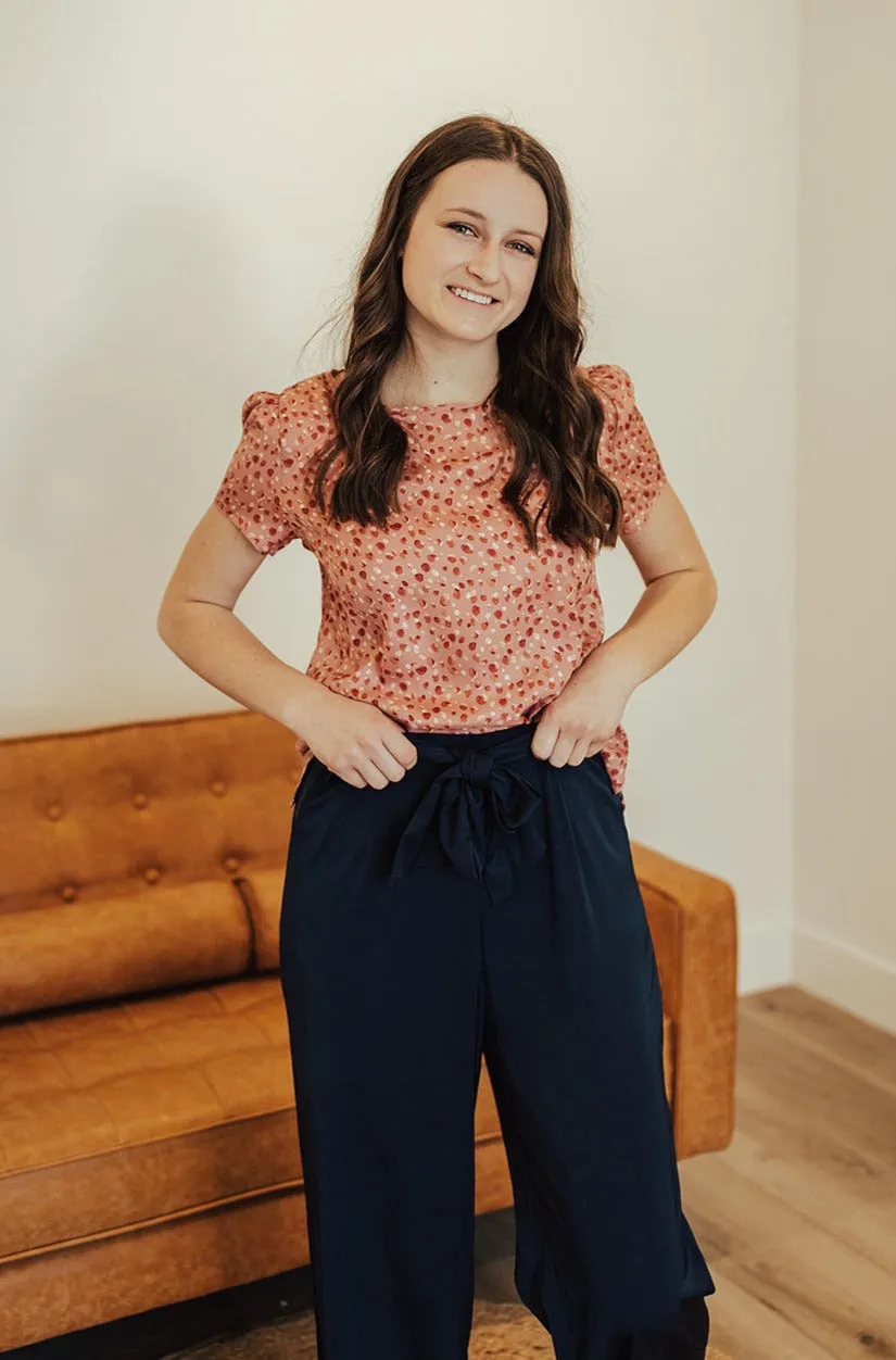 Emma High Waist Pants Two Navy