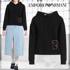 EMPORIO ARMANI  |Unisex Street Style Long Sleeves Plain Cotton Logo