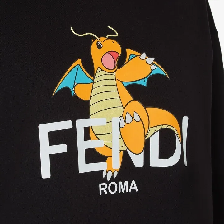 FENDI  |Unisex Street Style Collaboration Bi-color Long Sleeves